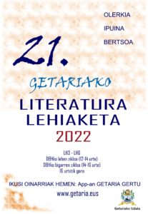 , GETARIAKO 21. LITERATUR LEHIAKETA. DEIALDIA ETA OINARRIAK., Getariako Udala