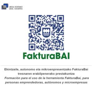 , FakturaBai, para personas emprendedoras, autónomos y microempresas, Getariako Udala